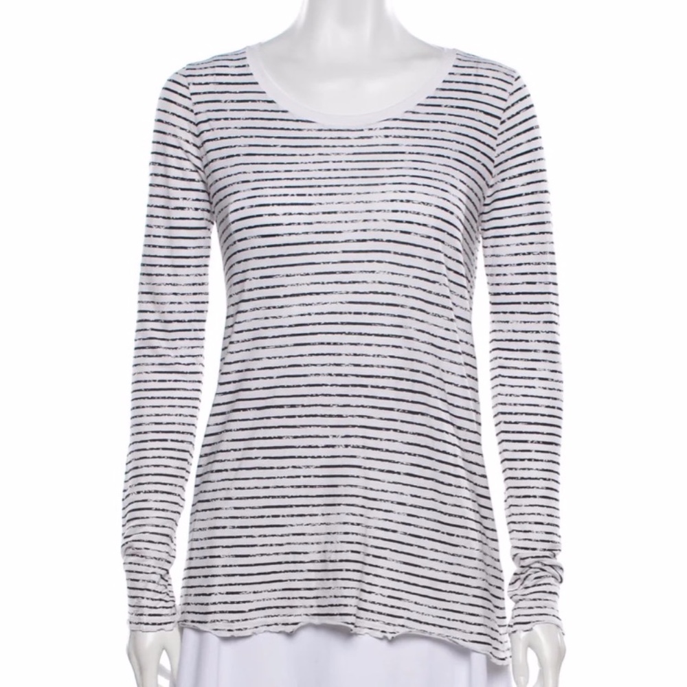 ATM Anthony Thomas Melillo Striped Crewneck Top